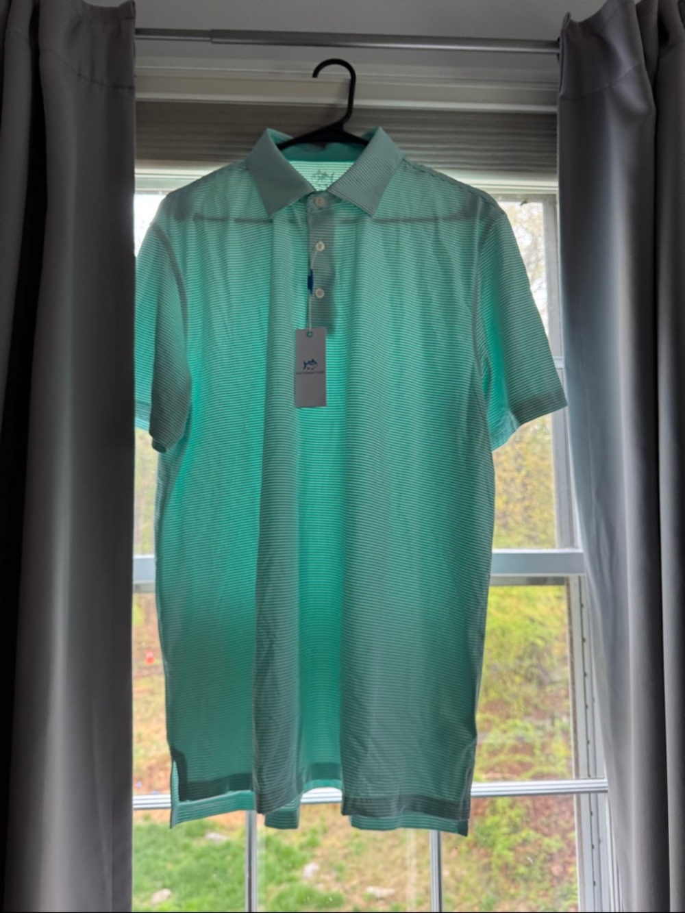 Southern Tide Mint Green Striped Performance Polo